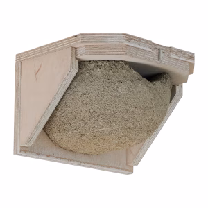 Huiszwaluw nest gemaakt van houtbeton