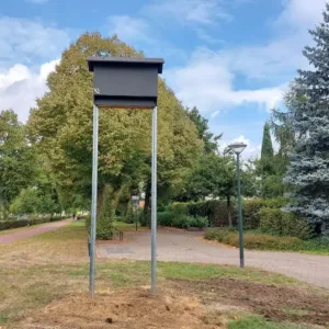 VK SK 12 Vleermuis paalkast set (metaal)