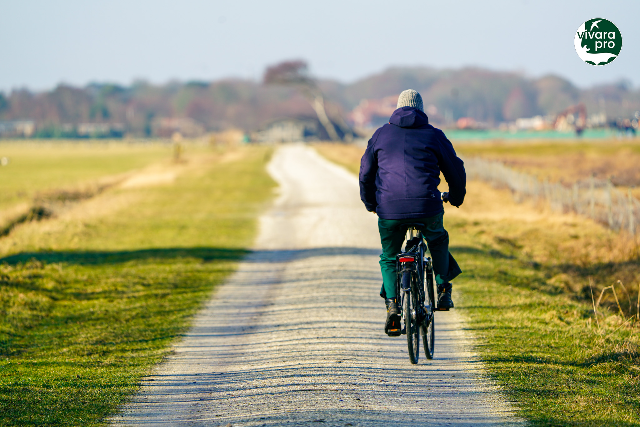 Fietsende_Man_Weg Afbeelding van een fietsende man op een weg.