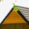 VK GB 01 Vleermuis gevelbekleding (90 graden) | 2 Afbeelding van de VK GB 01 Vleermuis gevelbekleding geïntegreerd in een gevel. Het product is gemaakt van hout door Vivara Pro.